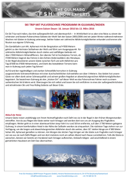 SKI TRIP MIT PULVERSCHNEE PROGRAMM IN GULMARG/INDIEN