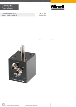 Datenblatt Data sheet - Wörner Automatisierungstechnik GmbH