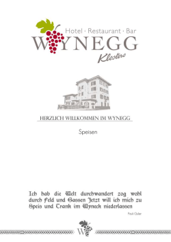 Speisen - Wynegg