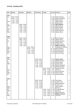 Stundenplan E-Profil 2015/2016 - Wirtschaftsschule KV Wetzikon