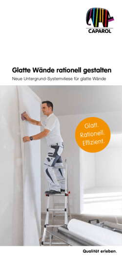 Glatte W&auml;nde rationell gestalten