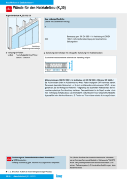 W&auml;nde f&uuml;r den Holztafelbau (K 30)