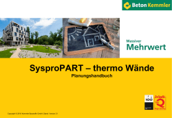 SysproPART – thermo Wände