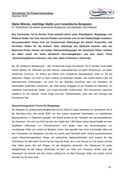 Steile Wände, mächtige Gipfel und romantische