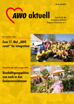 Zum 17. Mal „AWO rennt“ für Integration Beschäftigungsplätze nun