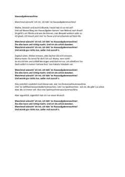 Hausaufgabenmaschine Manchmal w&uuml;nscht` ich mir, ich h&auml;tt `ne