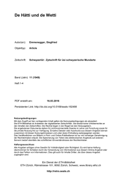 De H&auml;tti und de Wetti