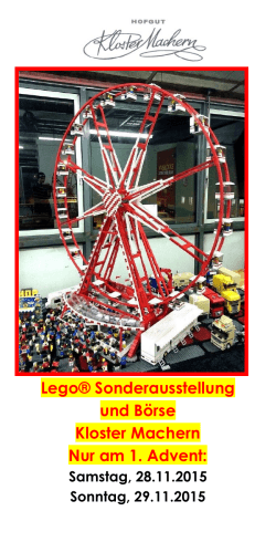 Lego® Sonderausstellung und Börse Kloster Machern Nur am 1