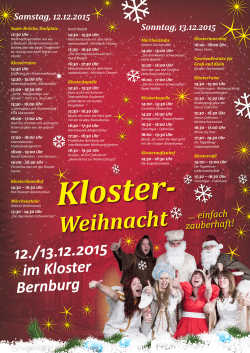 12./13.12.2015 im Kloster Bernburg