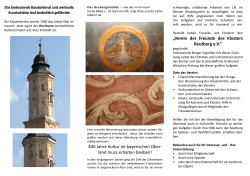 „Verein der Freunde des Klosters Reutberg e.V.“ 400 Jahre Kultur im