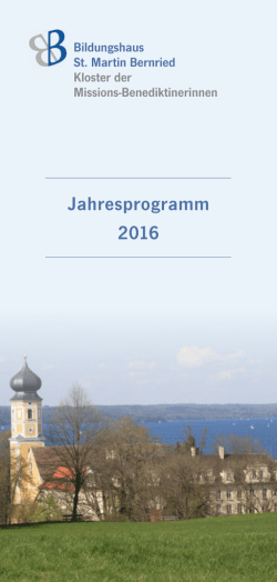 Jahresprogramm 2016 - Bildungshaus St Martin