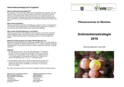 Antiresistenzstrategie 2016 im Weinbau
