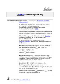 Gerade in Parameterform