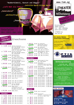 Spielplan  - TaM – Theater am Michelsberg