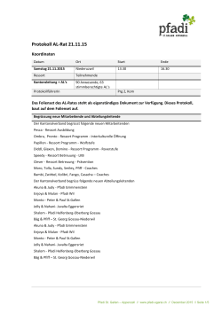 Protokoll AL-Rat 2015 - Pfadi St. Gallen und Appenzell
