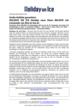 Gro&szlig;e Gef&uuml;hle garantiert: HOLIDAY ON ICE k&uuml;ndigt neue Show