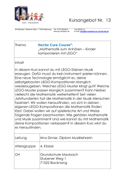 Mathematik zum Anhören-Kinder komponieren mit LEGO