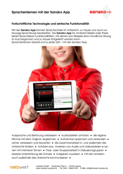 Datenblatt Sanako Solo App