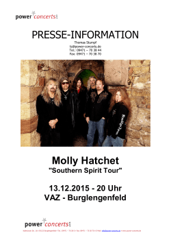PRESSE-INFORMATION Molly Hatchet