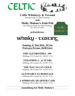 Whisky - Tasting - Molly Malone`s Irish Pub Nuernberg