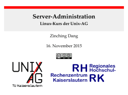 Server-Administration - Linux-Kurs der Unix-AG