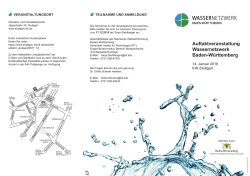 Auftaktveranstaltung Wassernetzwerk Baden