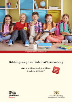 Bildungswege in Baden-Württemberg