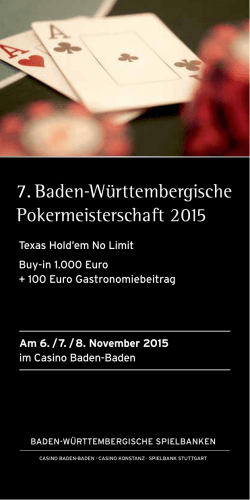 7. Baden-Württembergische PokermeisterschaftLaden Sie sich hier