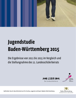 Jugendstudie Baden-W&uuml;rttemberg 2015