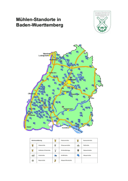 Mühlen-Standorte in Baden-Wuerttemberg