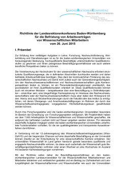 Richtlinie der Landesrektorenkonferenz Baden