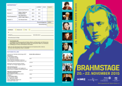 brahmstage - Brahmsgesellschaft Baden
