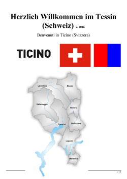 Herzlich Willkommen im Tessin (Schweiz) v. 2016