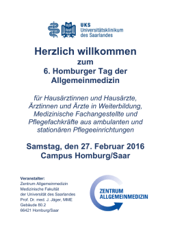 Herzlich willkommen - Universit&auml;tsklinikum des Saarlandes