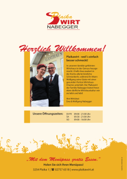 Herzlich Willkommen!