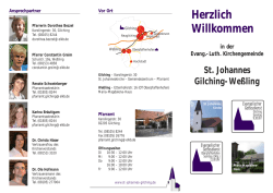 Herzlich Willkommen - Evang.-Luth. Kirchengemeinde Gilching