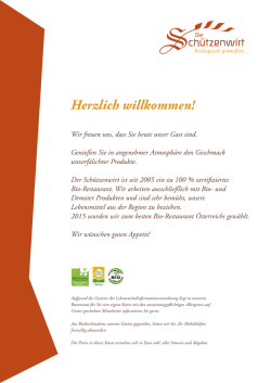 Herzlich willkommen!