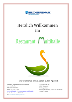 Herzlich Willkommen - Restaurant Multihalle