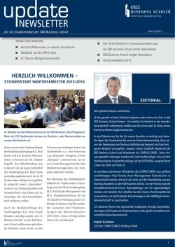 herzlich willkommen - EBZ Business School