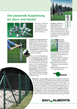 Die passende Ausstattung für Zaun und Garten