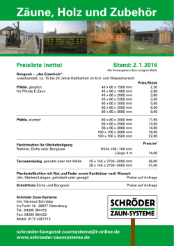 Zäune, Holz und Zubehör