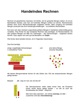 Handelndes Rechnen - Lernhilfen Lesen Rechnen
