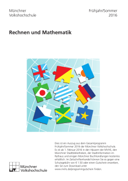 Rechnen und Mathematik - Münchner Volkshochschule