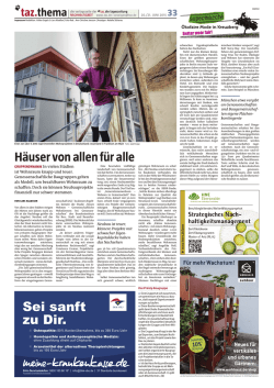 Sei sanft zu Dir. Häuser von allen für alle
