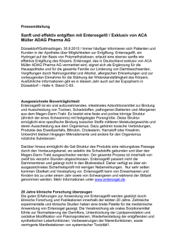 Sanft und effektiv entgiften mit Enterosgel&reg; / Exklusiv von ACA