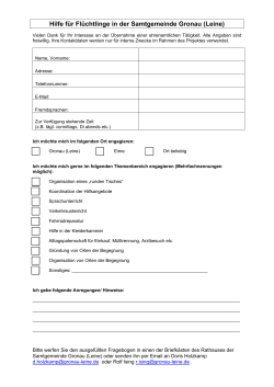 Fragebogen - Samtgemeinde Gronau