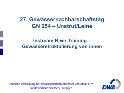 27. Gewässernachbarschaftstag GN 254 – Unstrut/Leine