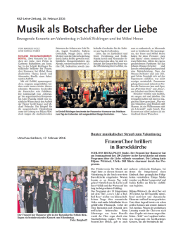 HAZ-Leine-Zeitung, 16. Februar 2016 U Umschau Garbsen, 17