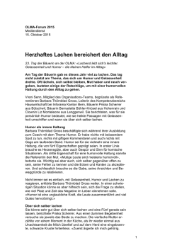 Herzhaftes Lachen bereichert den Alltag