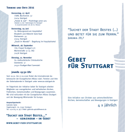 Gebet f&uuml;r Stuttgart